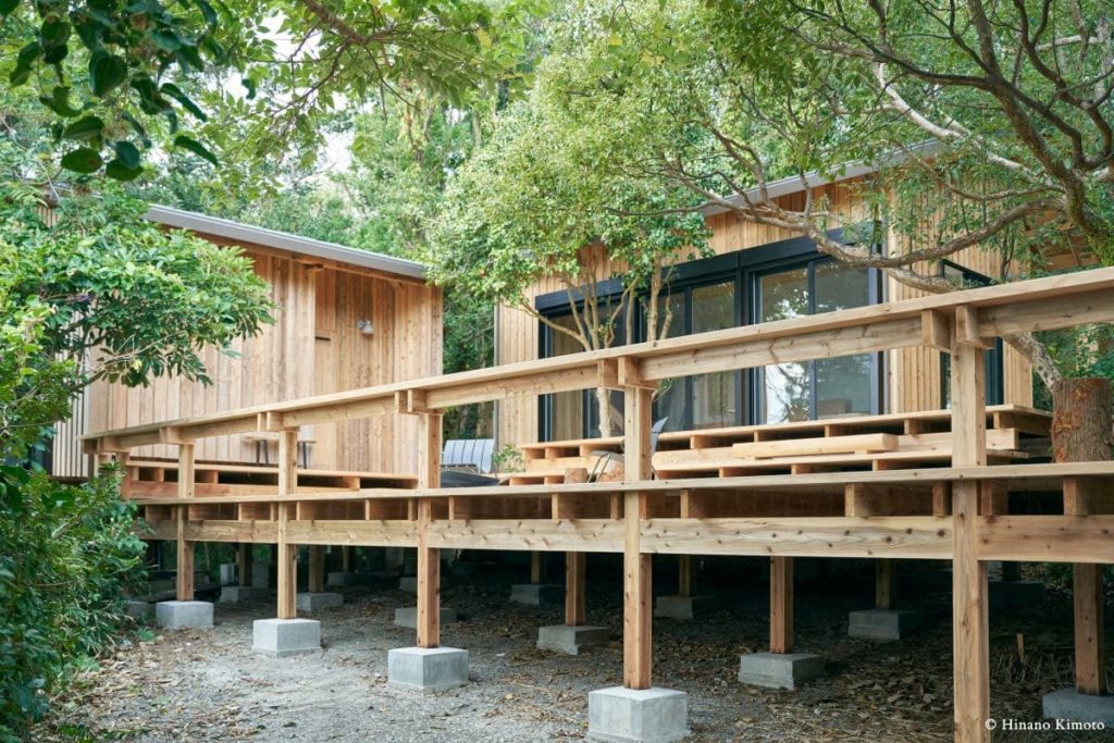 Raised timber building on point foundations